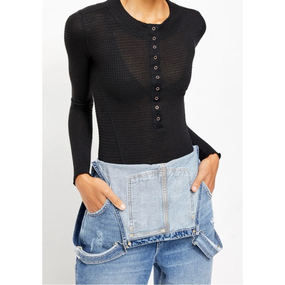 Intimately Free People One Of The Girls Long Sleeve Waffle Knit Thermal